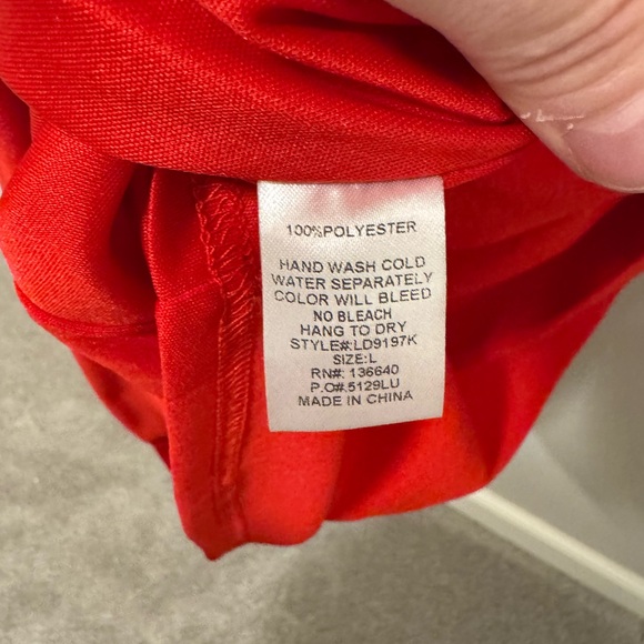 Lulu's Red Dress Large - Picture 10 of 11